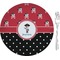 Pirate & Dots 8" Glass Appetizer / Dessert Plates - Single or Set (Personalized)
