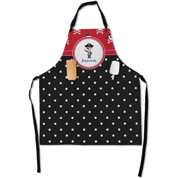 Custom Pirate & Dots Apron With Pockets w/ Name or Text