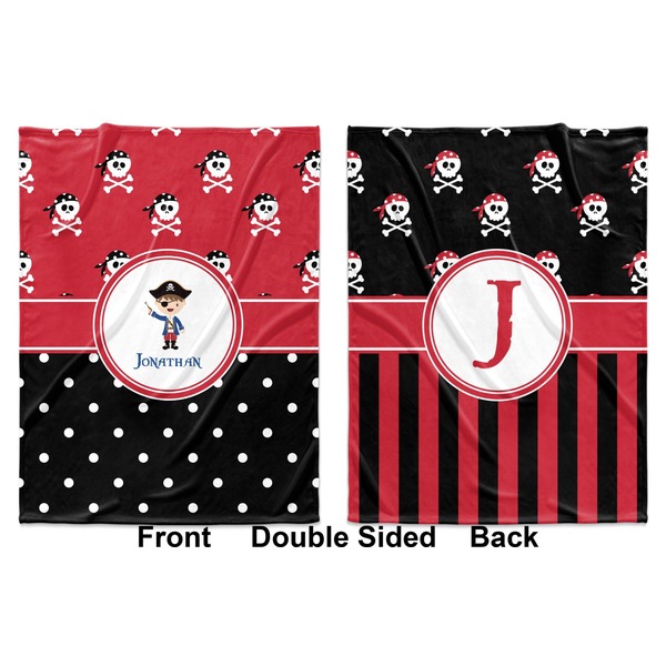 Pirate & Dots Baby Blanket (Double Sided - Printed Front and Back)