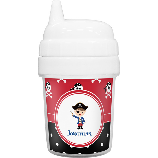 Custom Pirate & Dots Baby Sippy Cup (Personalized)
