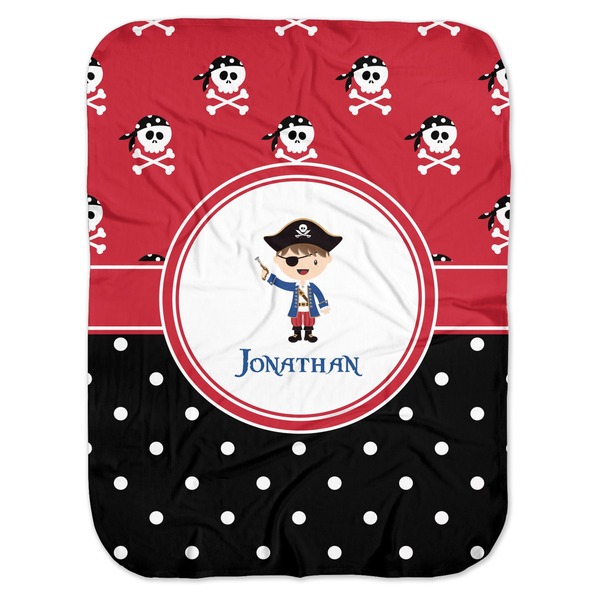 Custom Pirate & Dots Baby Swaddling Blanket (Personalized)