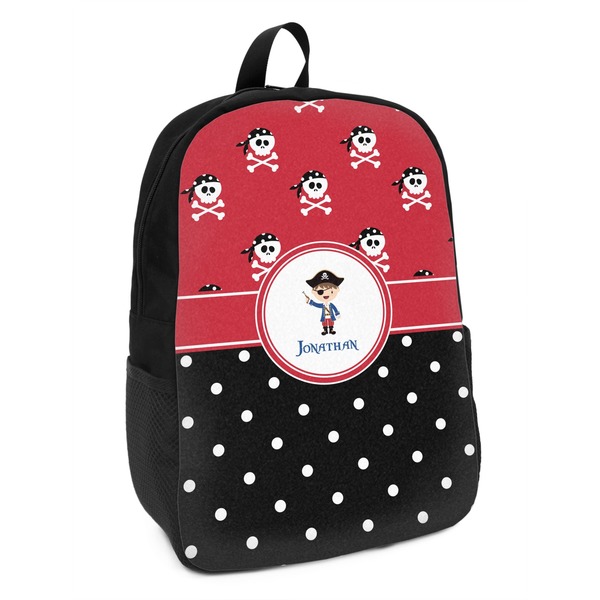 Custom Pirate & Dots Kids Backpack (Personalized)