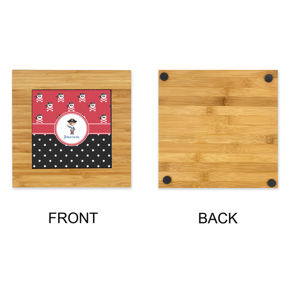 Pirate & Dots Bamboo Trivet with 6" Tile - APPROVAL