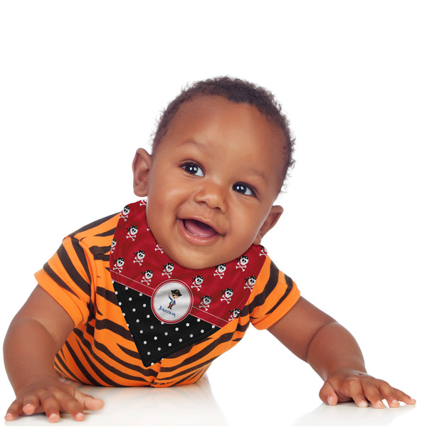 Pirate & Dots Bandana Bib - (Lifestyle 1 boy)