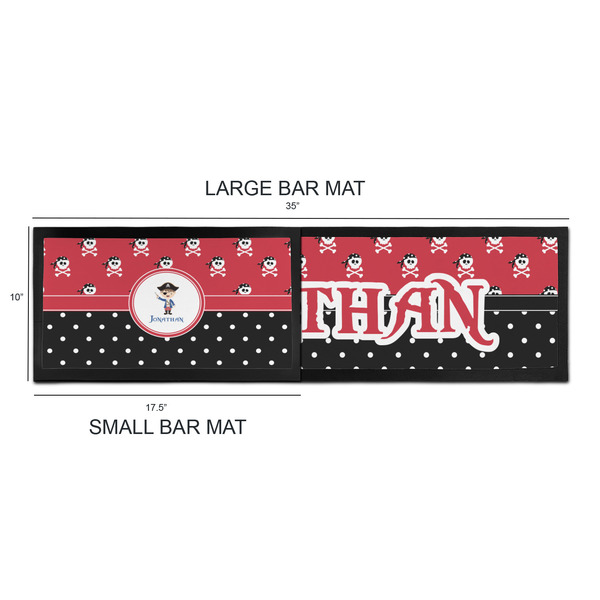 Pirate & Dots Bar Mats - Sizing Chart
