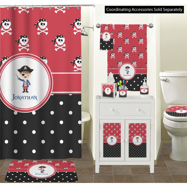 Pirate & Dots Bathroom Scene