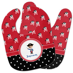 Pirate & Dots Baby Bib w/ Name or Text