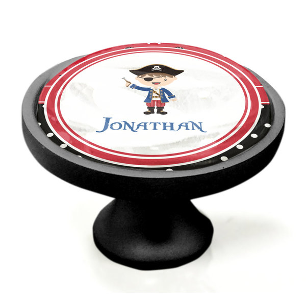 Pirate & Dots Black Custom Cabinet Knob (Side)