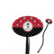 Pirate & Dots Black Plastic 7" Stir Stick - Oval - Closeup