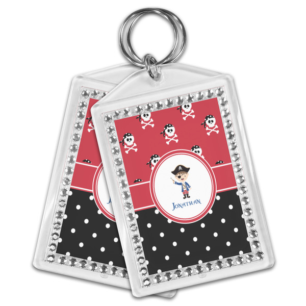 Pirate & Dots Bling Keychain - MAIN