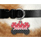Pirate & Dots Bone Shaped Dog Tag on Collar & Dog