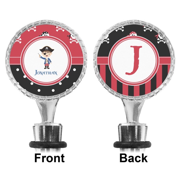 Pirate & Dots Bottle Stopper - Front and Back
