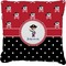 Pirate & Dots Faux-Linen Throw Pillow 18" (Personalized)