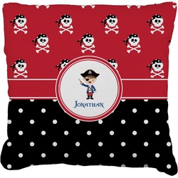 Pirate & Dots Faux-Linen Throw Pillow 20" (Personalized)