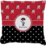 Pirate & Dots Faux-Linen Throw Pillow 26" (Personalized)