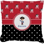 Pirate & Dots Faux-Linen Throw Pillow (Personalized)