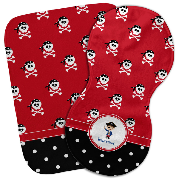 Custom Pirate & Dots Burp Cloth (Personalized)