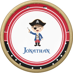Pirate & Dots Cabinet Knob - Gold (Personalized)