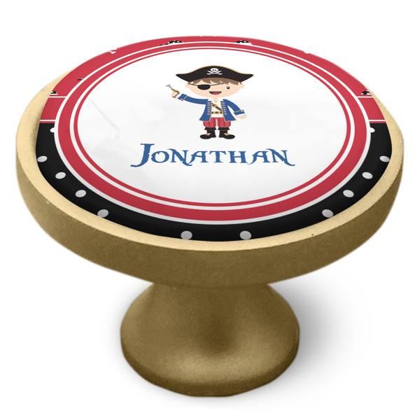 Pirate & Dots Cabinet Knob - Gold - Side
