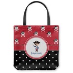 Pirate & Dots Canvas Tote Bag - Large - 18"x18" (Personalized)