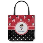 Pirate & Dots Canvas Tote Bag - Small - 13"x13" (Personalized)