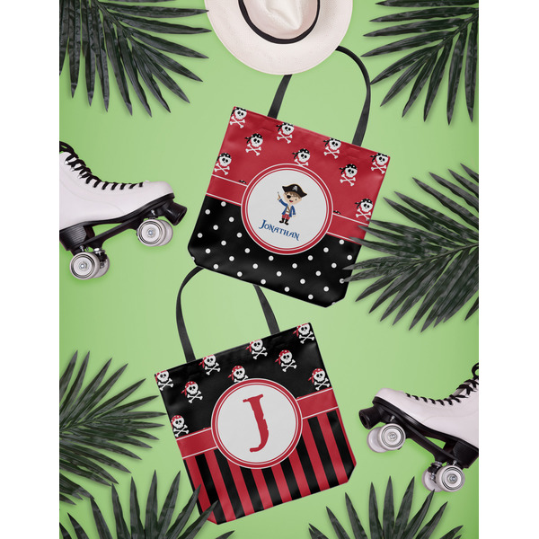Pirate & Dots Canvas Tote Lifestyle Front and Back