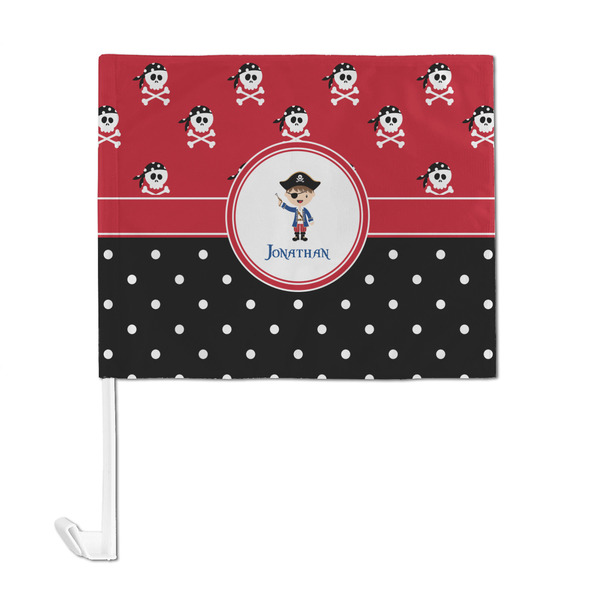 Pirate & Dots Car Flag - Large - FRONT