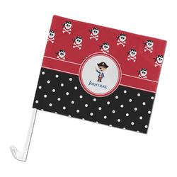 Pirate & Dots Car Flag - Large (Personalized)
