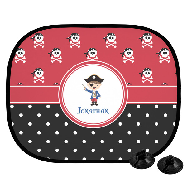Custom Pirate & Dots Car Side Window Sun Shade (Personalized)
