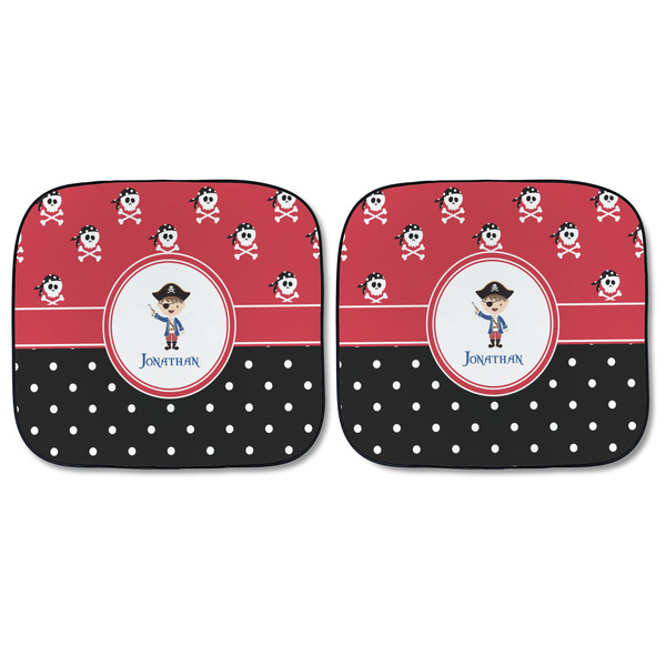 Pirate & Dots Car Sun Shades - FRONT