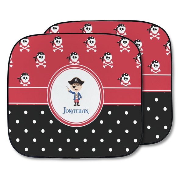 Custom Pirate & Dots Car Sun Shade - Two Piece (Personalized)
