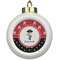 Pirate & Dots Ceramic Ball Ornament (Personalized)