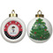 Pirate & Dots Ceramic Christmas Ornament - X-Mas Tree (APPROVAL)