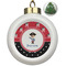 Pirate & Dots Ceramic Christmas Ornament - Xmas Tree (Front View)