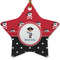 Pirate & Dots Ceramic Flat Ornament - Star (Front)