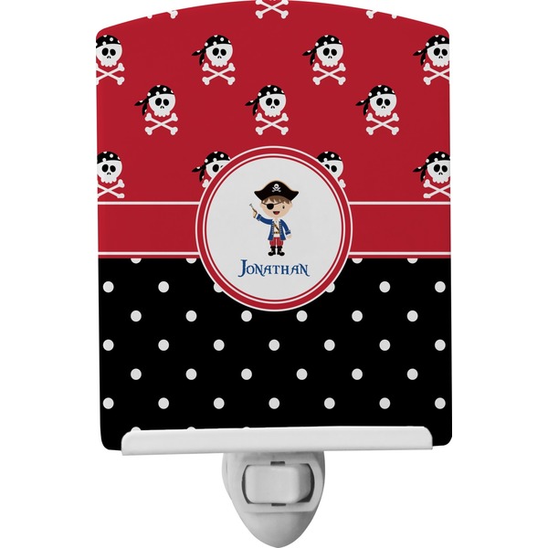 Custom Pirate & Dots Ceramic Night Light (Personalized)