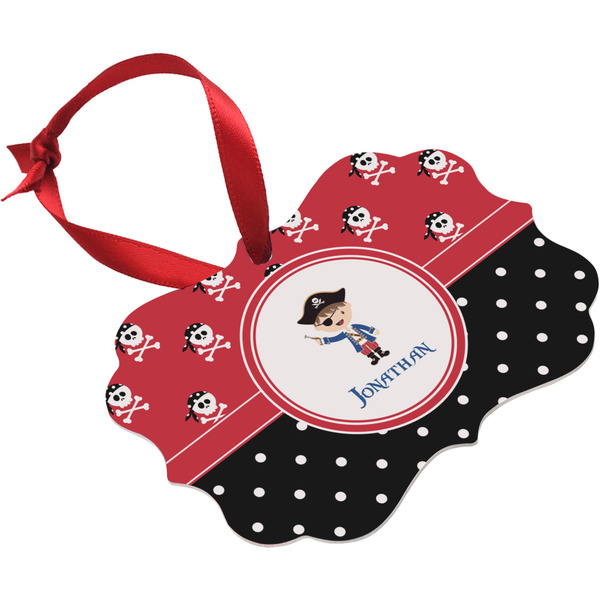 Pirate & Dots Christmas Ornament