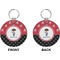 Pirate & Dots Circle Keychain (Front + Back)