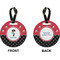 Pirate & Dots Circle Luggage Tag (Front + Back)