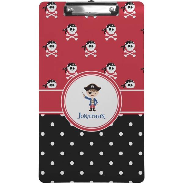 Custom Pirate & Dots Clipboard (Legal Size) (Personalized)