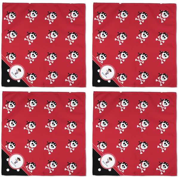 Pirate & Dots Cloth Napkins - Personalized Dinner (APPROVAL) Set of 4