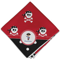 Pirate & Dots Cloth Dinner Napkin - Single w/ Name or Text