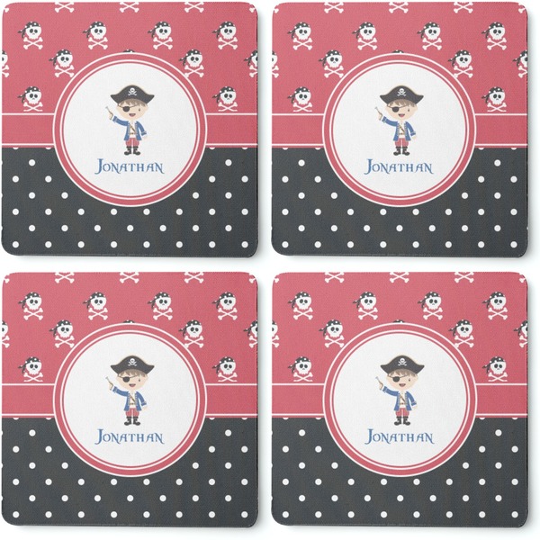 Pirate & Dots Coaster Rubber Back - Apvl