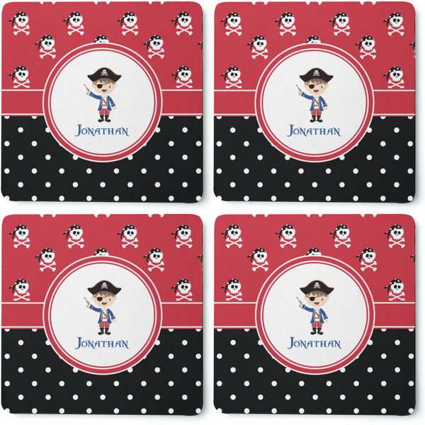 Pirate & Dots Coaster Rubber Back - Apvl