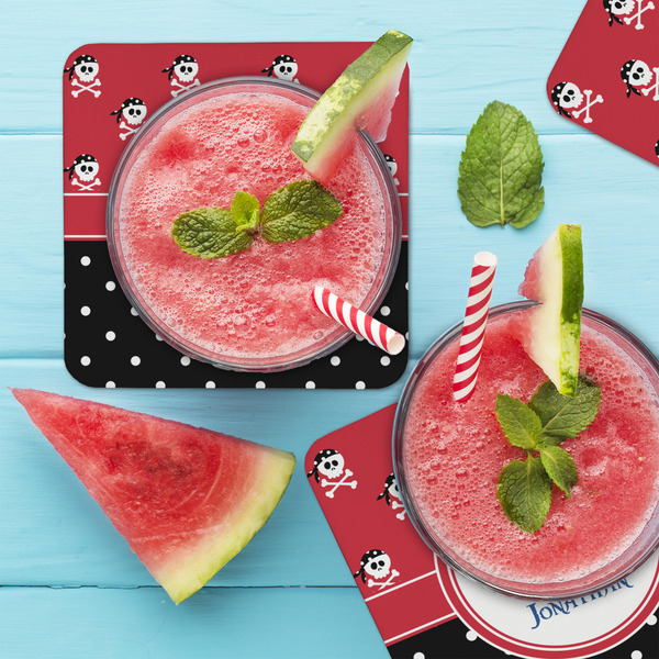 Pirate & Dots Coaster Set - LIFESTYLE