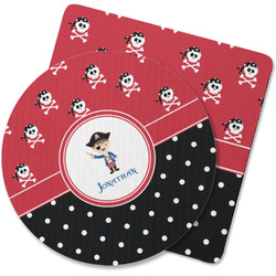 Pirate & Dots Rubber Backed Coaster (Personalized)