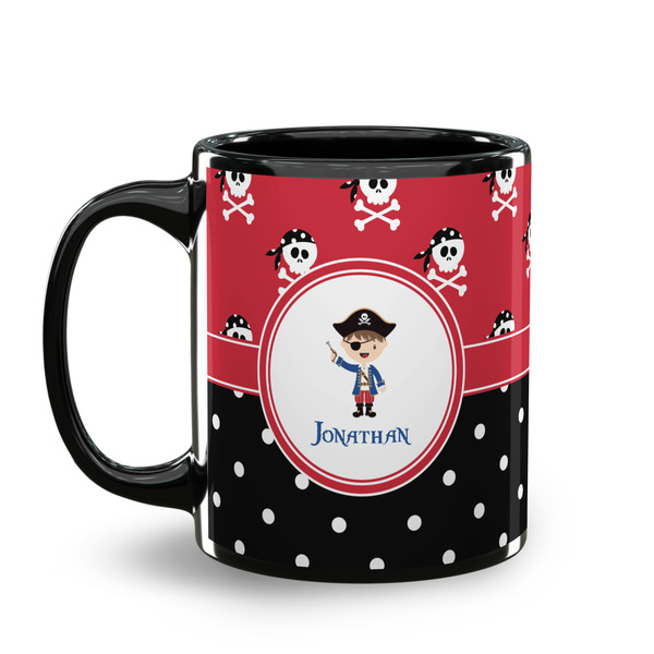 Pirate & Dots Coffee Mug - 11 oz - Black