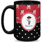 Pirate & Dots Coffee Mug - 15 oz - Black Full