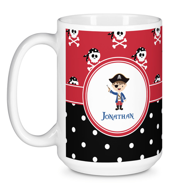 Pirate & Dots Coffee Mug - 15 oz - White