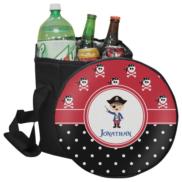 Custom Pirate & Dots Collapsible Cooler & Seat (Personalized)